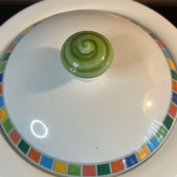 Villeroy & Boch twist alea Limone round covered vegetable dish nwot - Picture 8 of 13